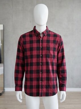 Northwest Territory Red Black Buffalo Plaid Cotton Flannel Shirt XL